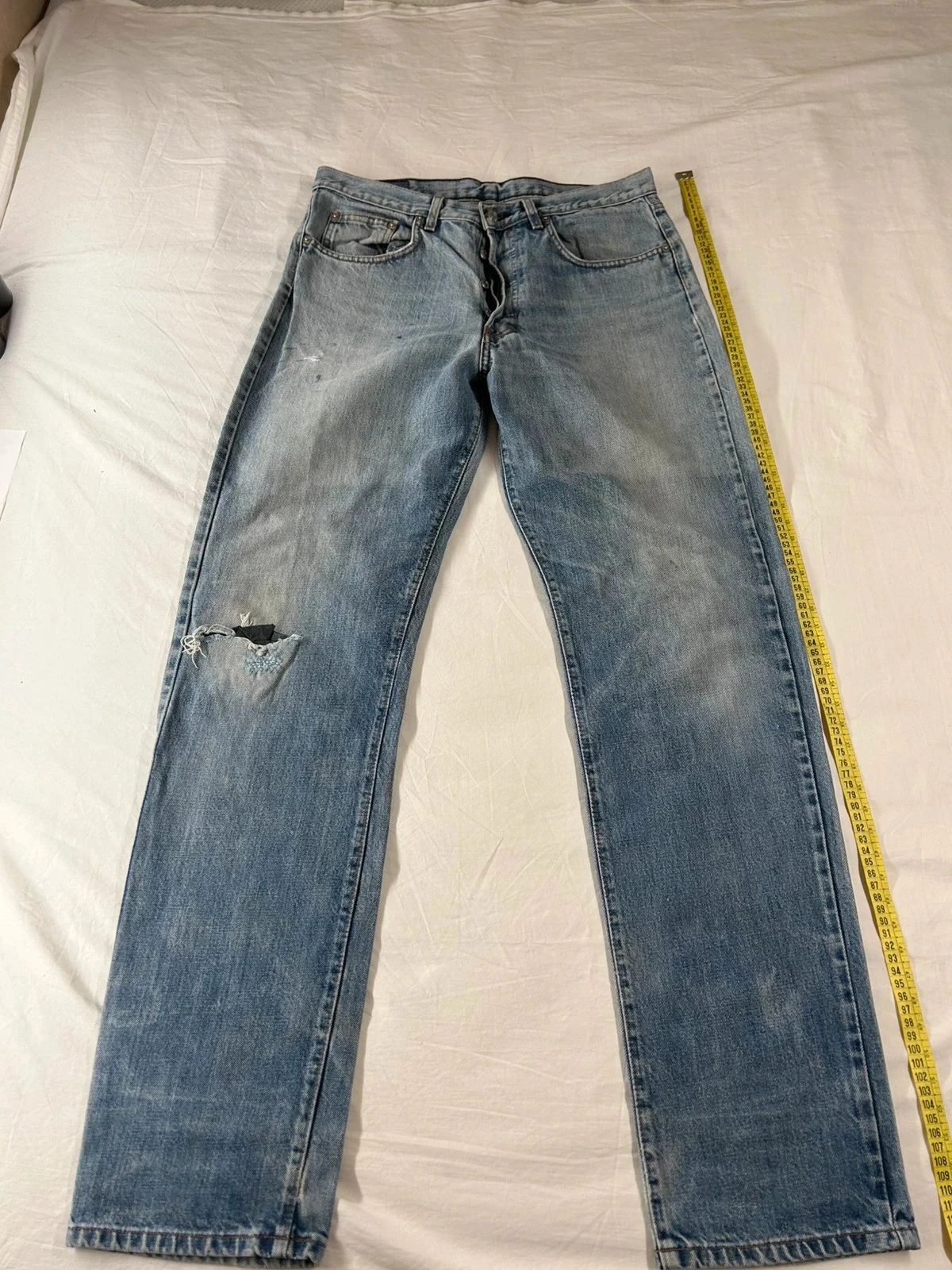 Jean bleu clair coupe droite ober